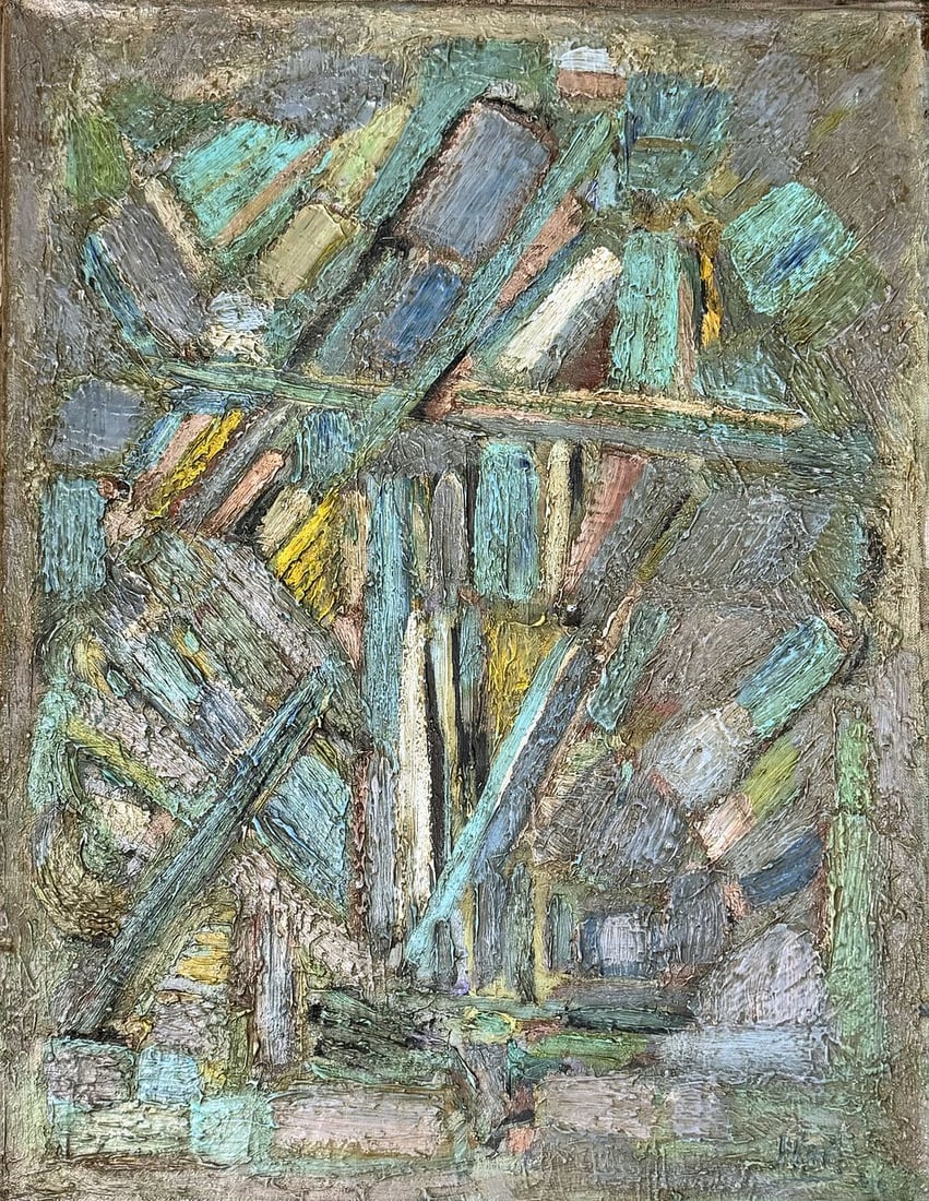 Nicolas de Stael (1914-1955), Abstract Composition: Nicolas de Stael (1914-1955), Abstract Composition Oil on canvas Signed and dated 40 lower right Dimensions: 65.5 x 51cm Notes: Accompanied by a condition report including a U