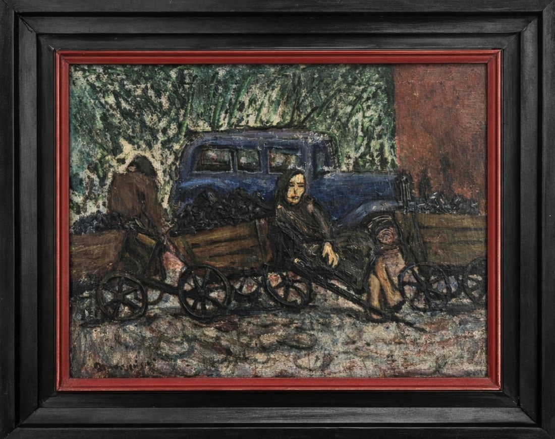 Adam Marczy?ski (1908-1985) Untitled (1933-1934): Adam Marczy?ski (1908–1985)Untitled (1933–1934) Oil on canvas Dimensions: 45 × 56 cm Signed and dated lower left Also signed on the reverse with archive number: 92-