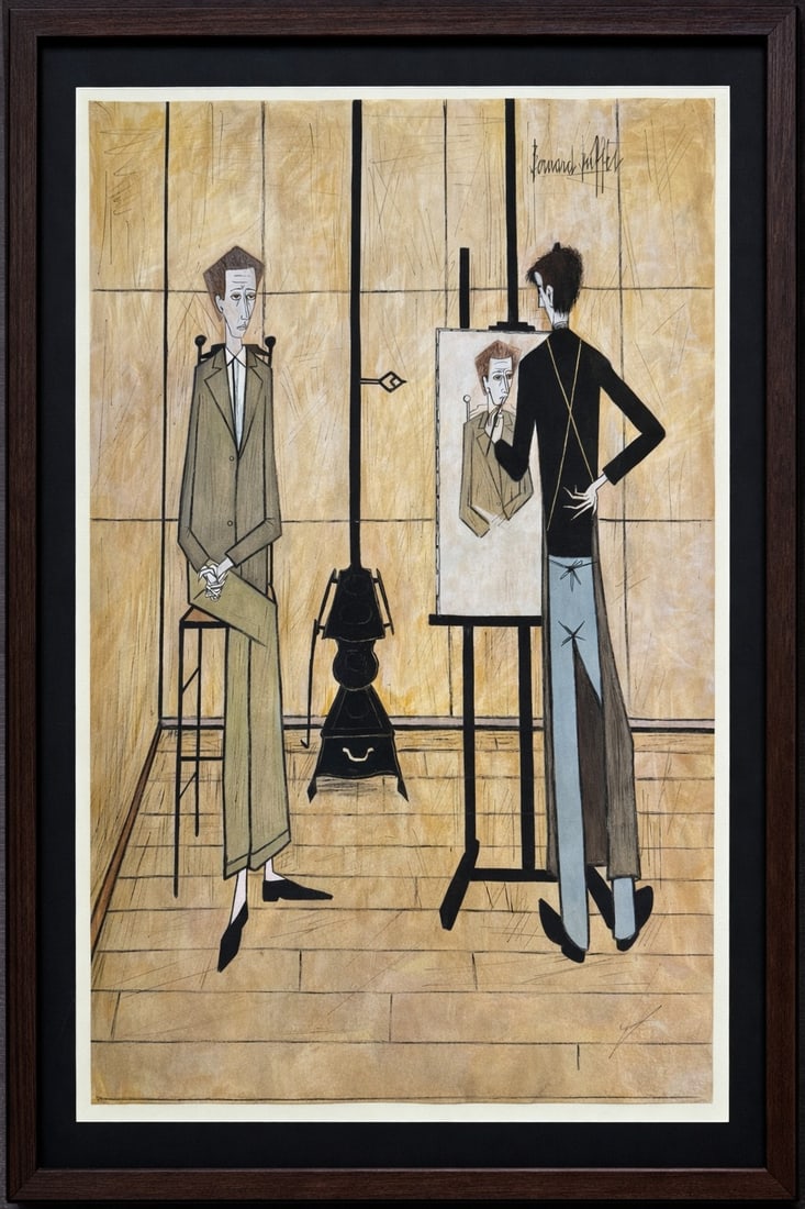 Attributed to Bernard Buffet (1928-1999), The Artist and the Model (1 of 3)