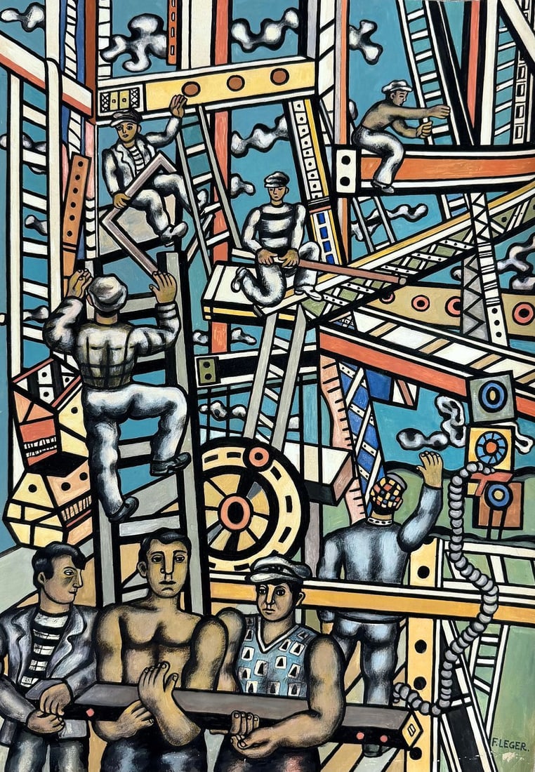 Fernand Leger (1881-1955), Les Constructeurs (1 of 2)