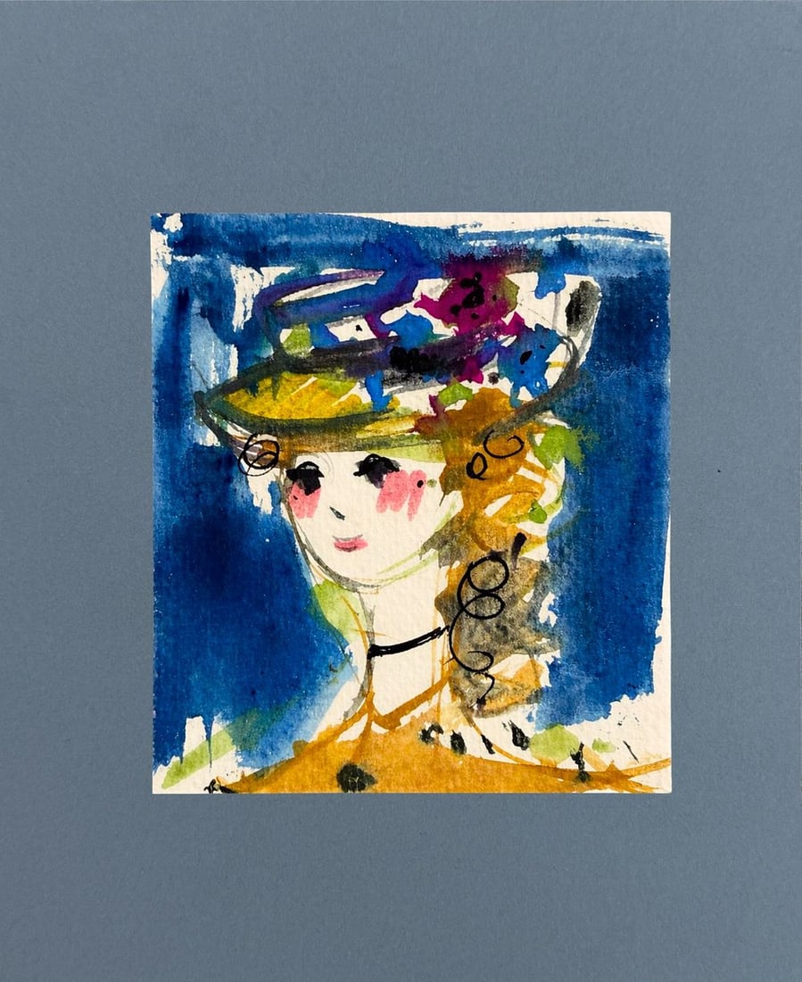 Attributed to Constantin Terechkovitch(1902-1978), Portrait of a Woman in a Hat (1 of 3)