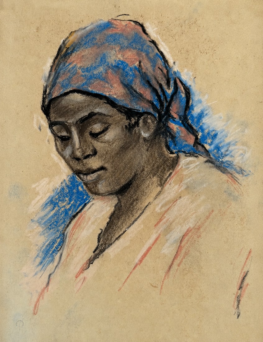 Attributed to Paul Gauguin (1848â€“1903), Portrait of a Tahitian Woman (1 of 2)