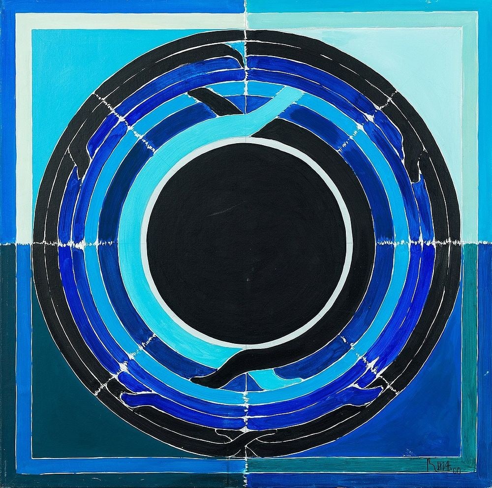Sayed Haider Raza (1922-2016), Naga, 2000: Acrylic on canvas Signed lower right Dimensions (including frame):103.5 x103.5cm Dimensions (excluding frame): 100 x 100 cm