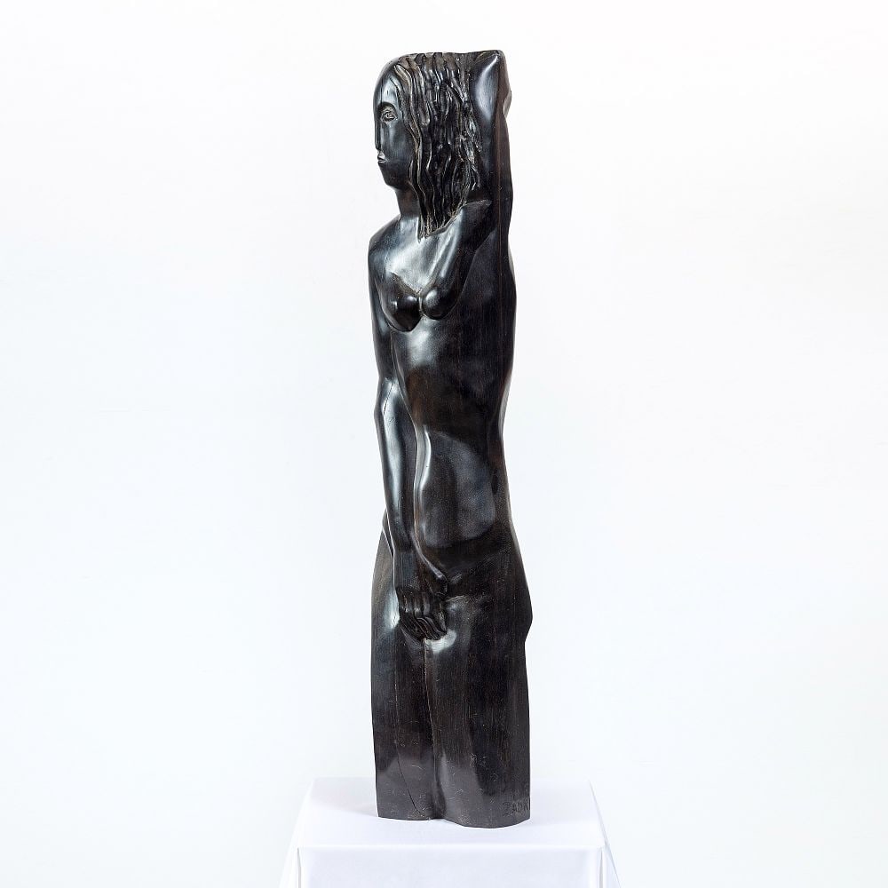 Ossip Zadkine (1890-1967), Sculpture Femme: Carved Macassar ebony Signed lower section Height: 84.5 cm Provenance:Private Collection, Amsterdam, Netherlands Private Collection, Paris, France Private Collect