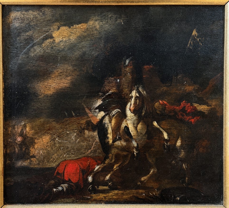 Eugene Delacroix (1798-1863), Horseman in Battle (1 of 2)