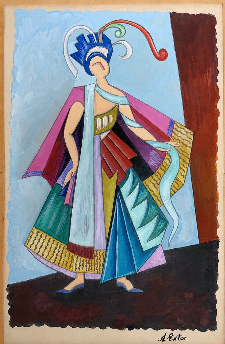 Alexandra Exter (1882-1949), Stage Costume Design: Gouache on paper Signed lower right Dimensions: 26.5 x 41cm Provenance: Private collection of Joseph Katzenberg (b. 1901, Lithuania), owner of an art gallery established together
