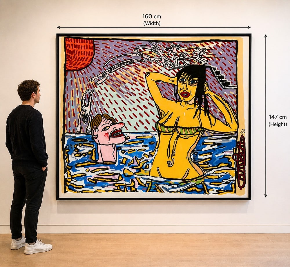 Robert Combas (b. 1957), Bain de Midi La Baigneuse, 1983 - 2