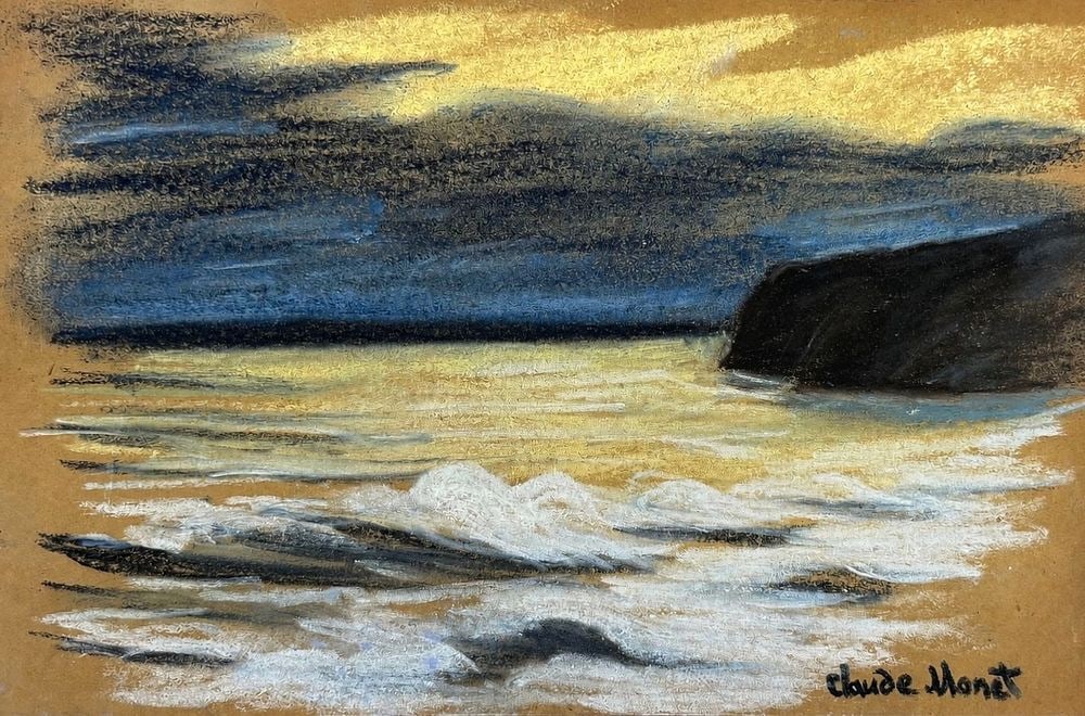 Claude Monet (1840â€“1926), Coastal Landscape at Sunset (1 of 2)