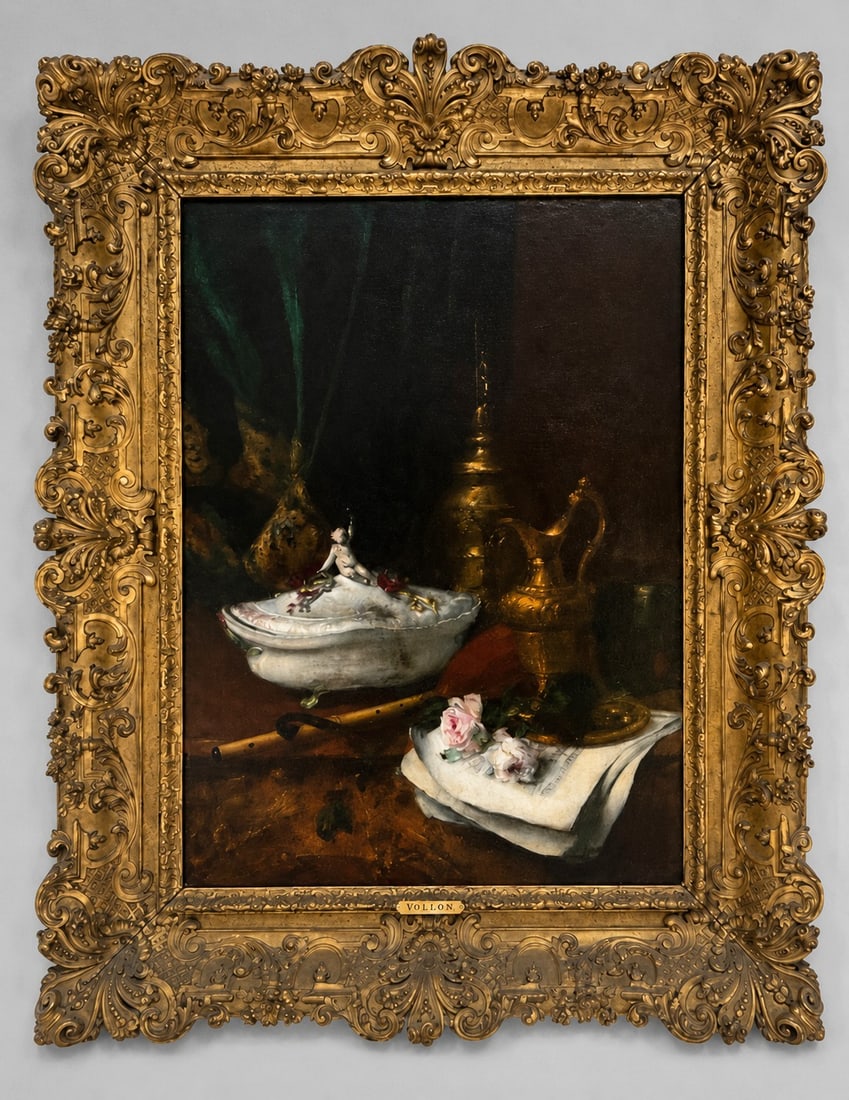 Antoine Vollon (1833-1900), Still Life with Silver Tureen (1 of 2)