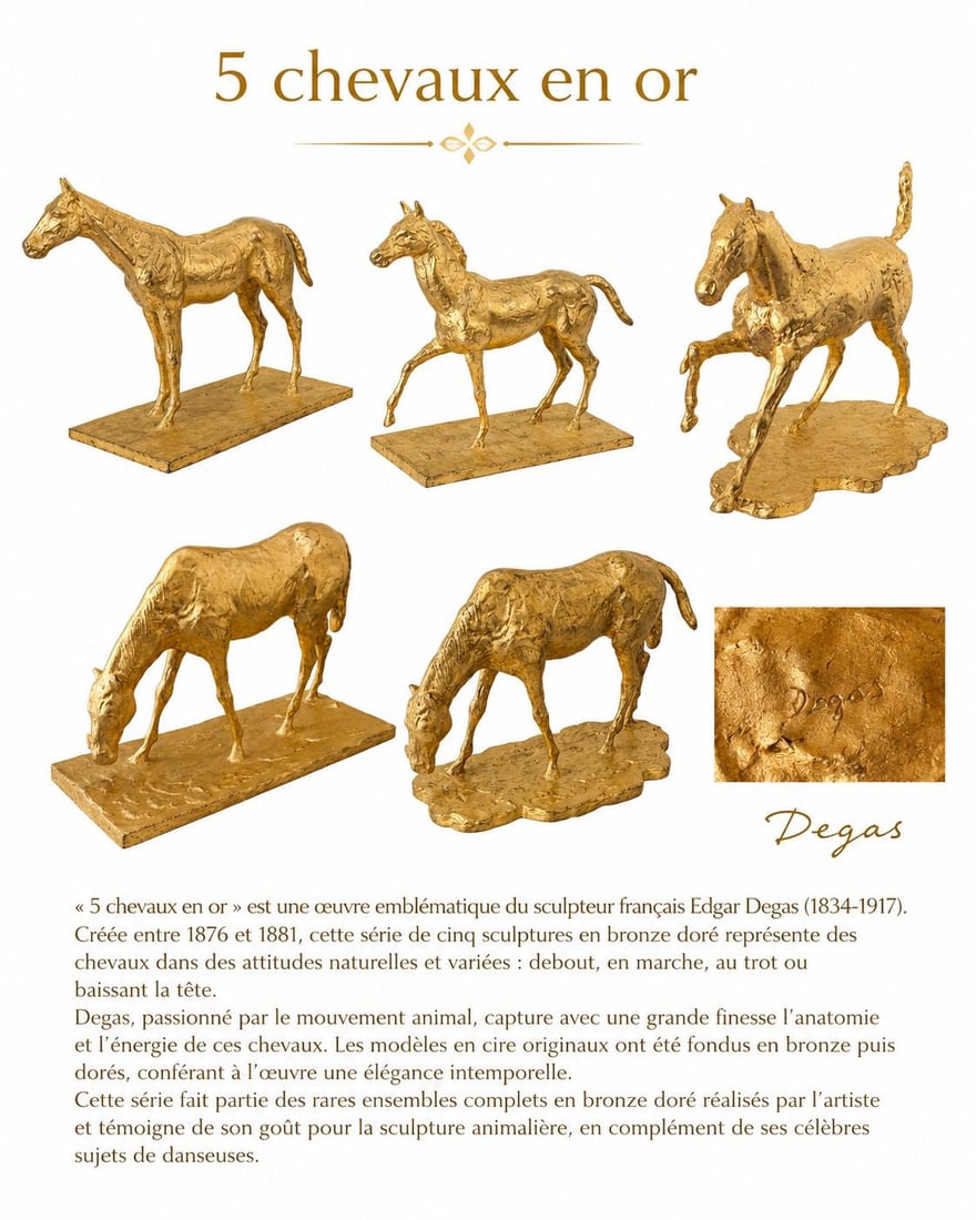 Edgar Degas (1834â€“1917), 5 Chevaux en Or (1 of 1)