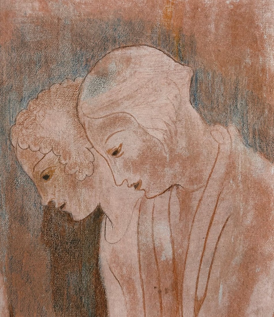 Attributed to Marie Laurencin (1883â€“1956), Two Female Figures (1 of 2)