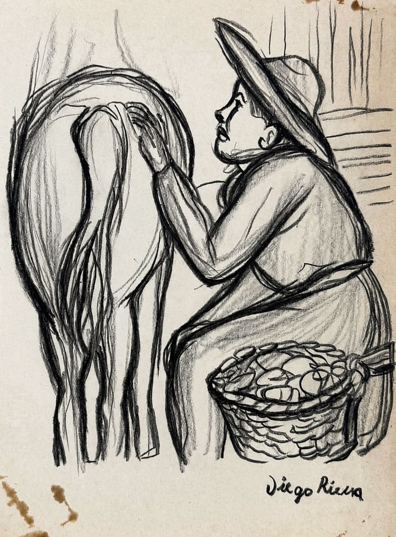 Diego Rivera (1886â€“1957), Woman with Horse (1 of 2)