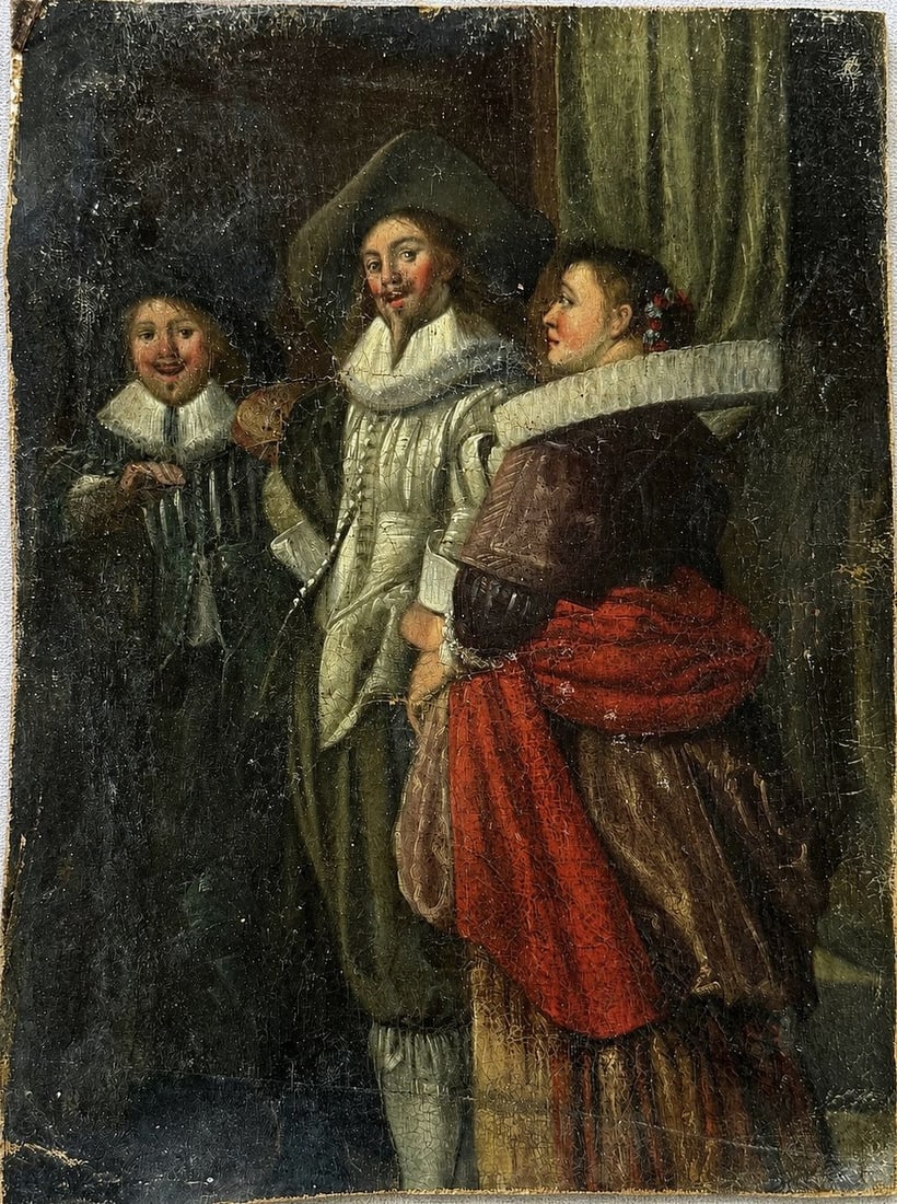 Attributed to Rembrandt van Rijn (1606â€“1669), Interior Scene with Figures (1 of 2)