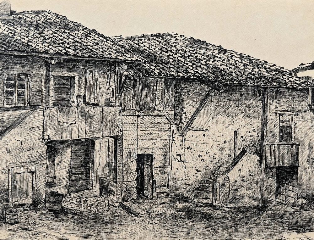 Attributed to Vincent van Gogh (1853â€“1890), Village Houses (1 of 2)