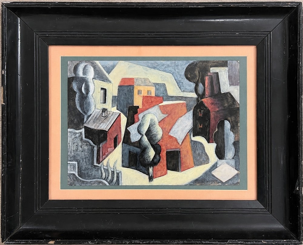 Jean Metzinger (1883-1956) , Village Landscape: Jean Metzinger (1883-1956) , Village Landscape Gouache on paper Dimensions (excluding frame): 23 × 33 cm Dimensions (including frame): 43 × 55 cm Signed lower right