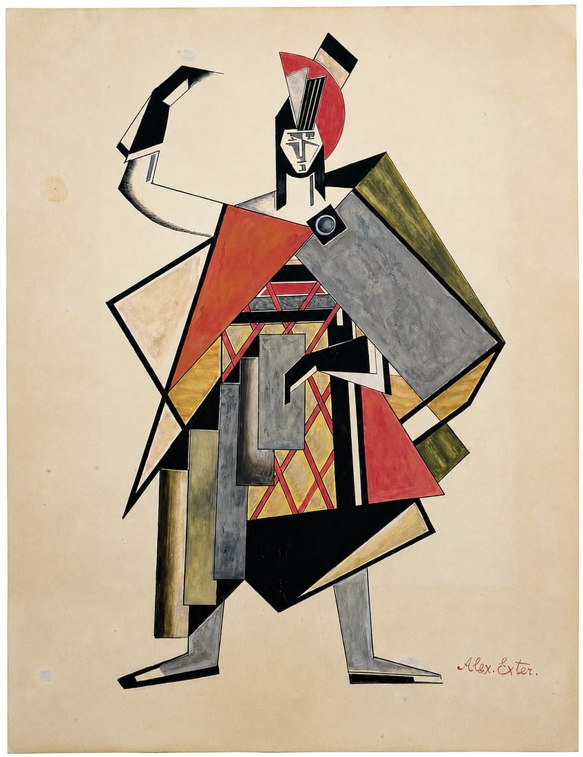 Alexandra Exter (1882-1949), Cubist Costume Design (1 of 2)