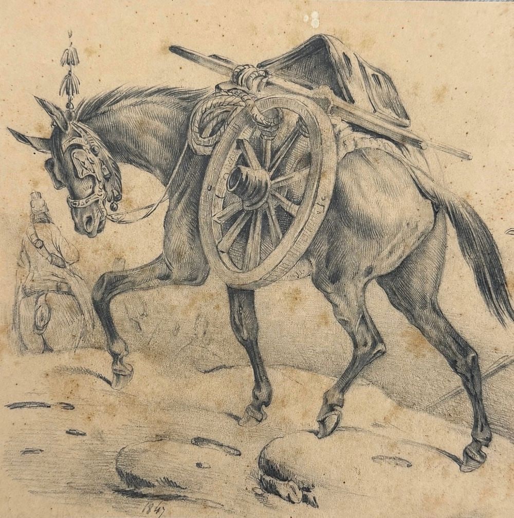 Theodore Gericault (1791-1824), Study of a Pack Horse (1 of 2)