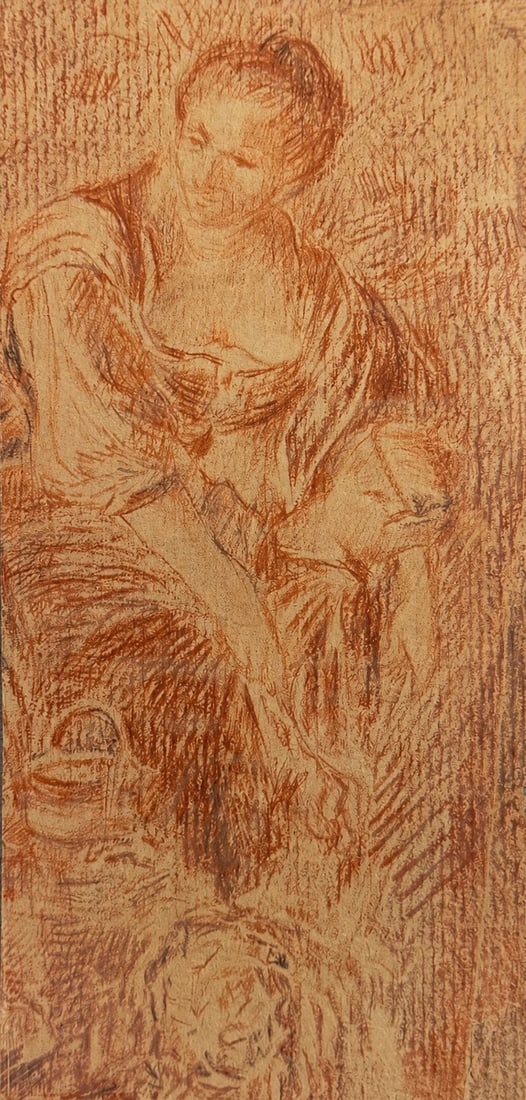 Francois Boucher (1703-1770), Figure Composition: Francois Boucher (1703-1770), Figure Composition Sepia on paper Inscribed on the reverse Dimensions: 9.8 × 20.2 cm Provenance: Private collection of Jean-Philippe Ghaen, Franc