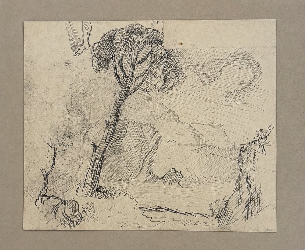 Jean-Baptiste-Camille Corot (1796-1875), Landscape with a Tree (1 of 2)