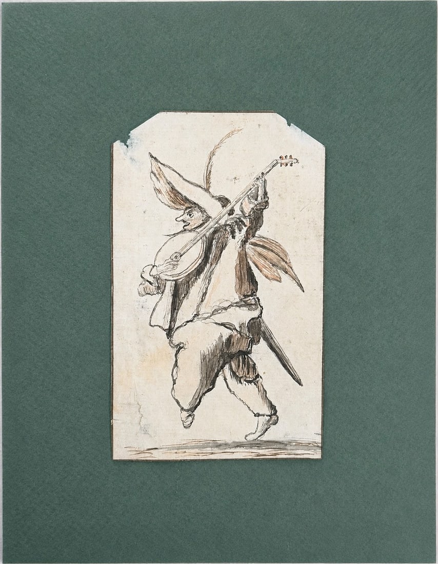 Jacques Callot (1592-1635), Musician with a Lute (1 of 2)