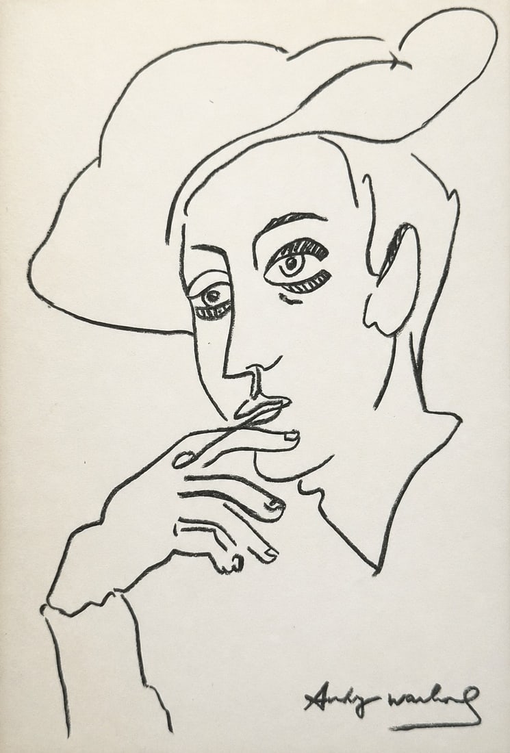 Andy Warhol (1928-1987), Portrait in a Hat (1 of 2)