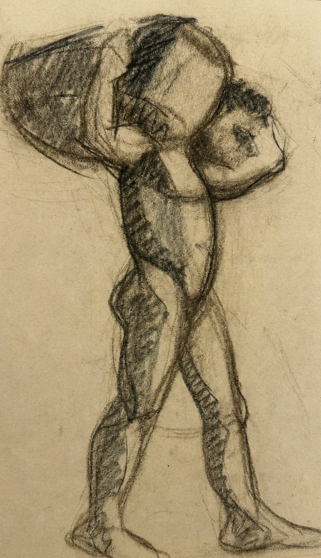 Attributed to Otto Dix (1891-1969), Burden Bearer (1 of 2)