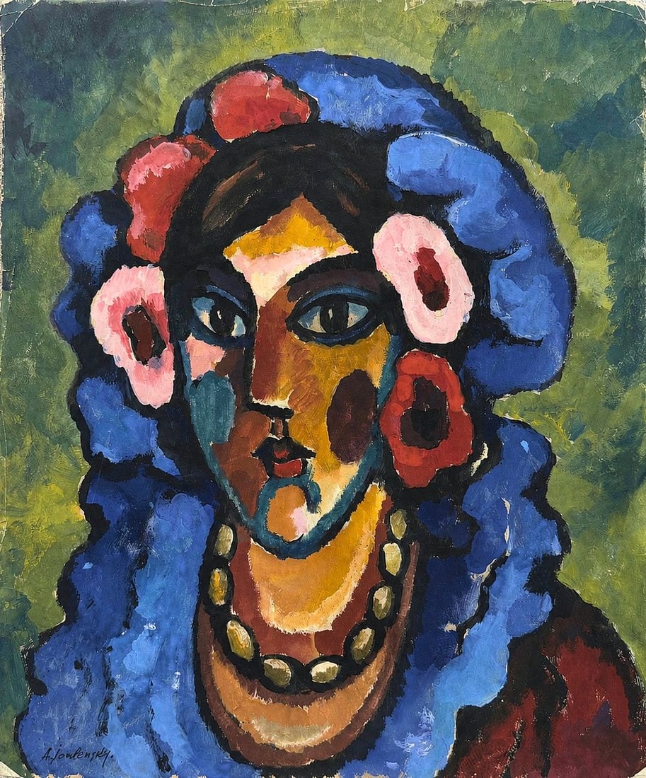 Alexej von Jawlensky (1864-1941), Portrait of a Woman (1 of 2)
