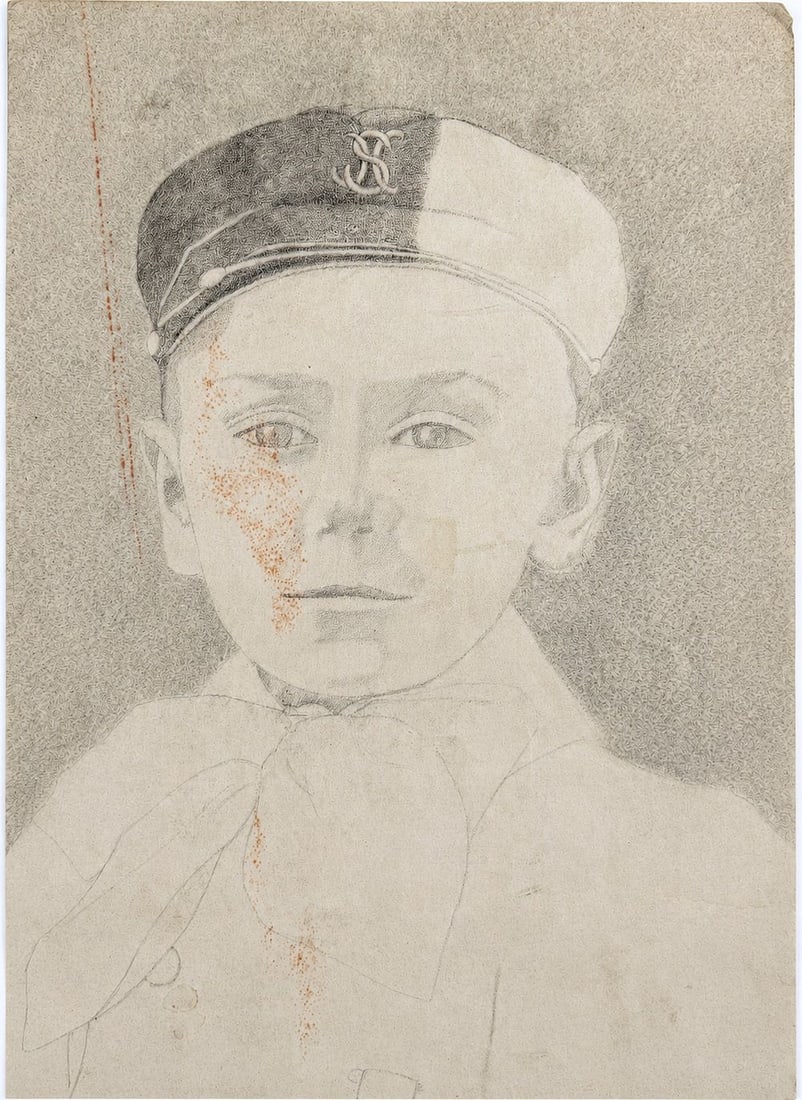 Attributed to Balthus (1908-2001) Portrait of a Young Boy: Pencil on paper Inscribed on the reverse. Dimensions: 21.5 × 31.7 cm Provenance: Private collection of Jean-Philippe Ghaen, France <