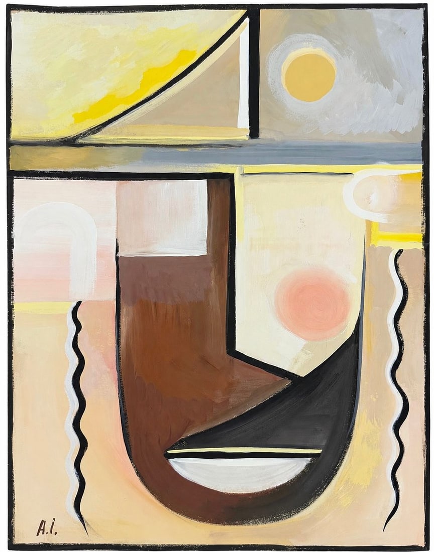 Alexej von Jawlensky (1864-1941), Abstract Composition: Mixed media on paper Signed lower left Dimensions: 32.5 × 42.5 cm Provenance: Private collection of Joseph Katzenberg (b. 1901, Lith