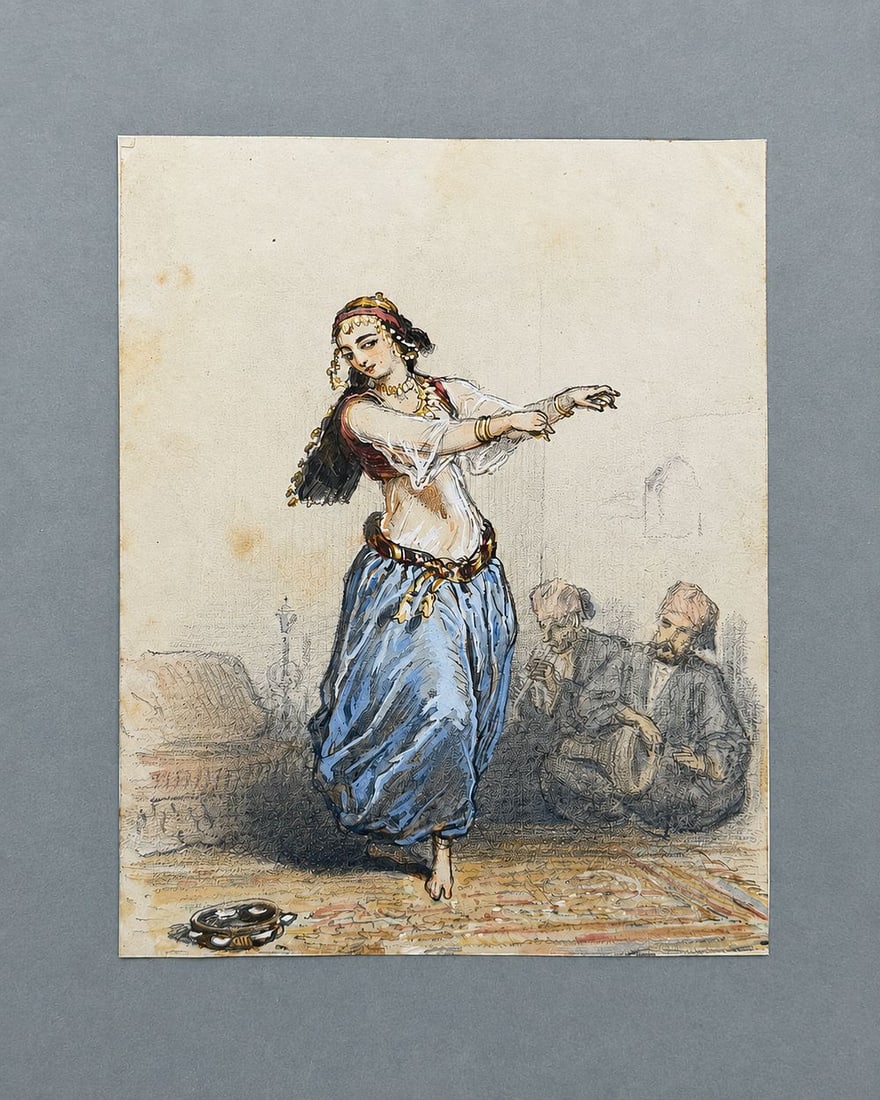 Attributed to Eugene Delacroix (1798-1863) Oriental Dancer (1 of 2)