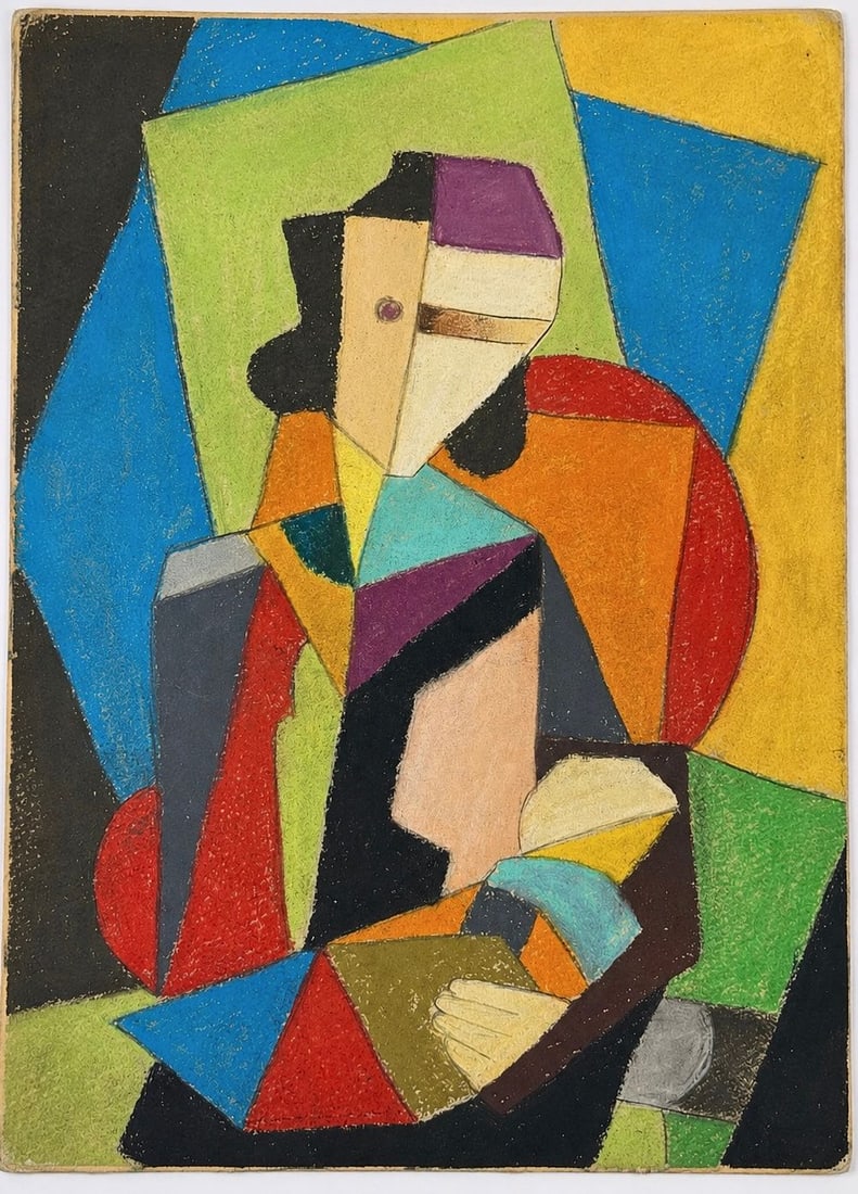 Attributed to Pablo Picasso (1881-1973) Abstract Composition: Mixed media Inscribed on the reverse Dimensions: 21 × 28 cm Provenance: Private collection of Jean-Philippe Ghaen, France