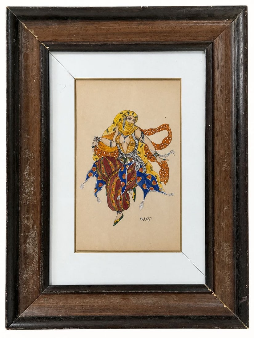 Leon Bakst (1866-1924) Costume Design for an Oriental Dancer (1 of 3)
