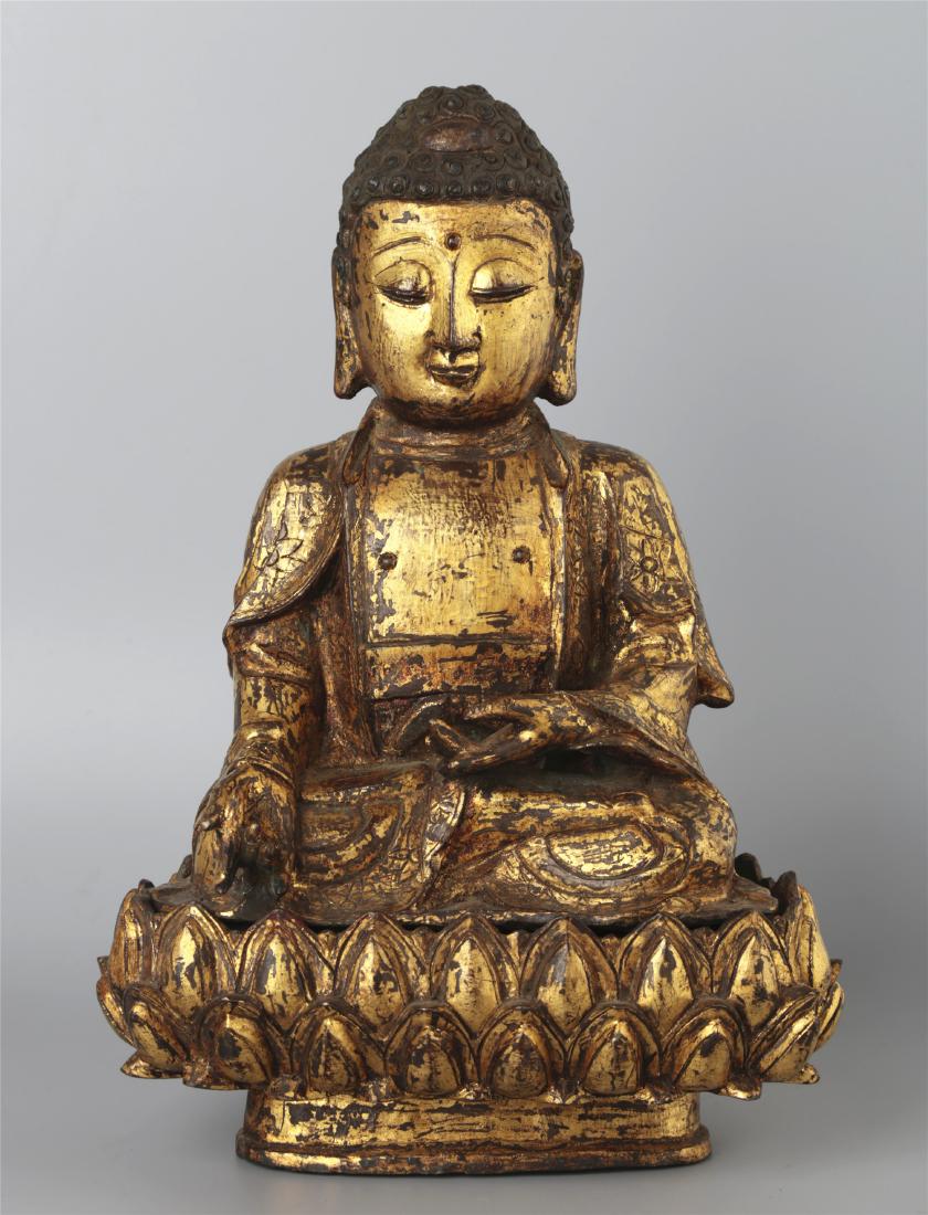 A Gilt Bronze Sakyamuni Statue (1 of 6)