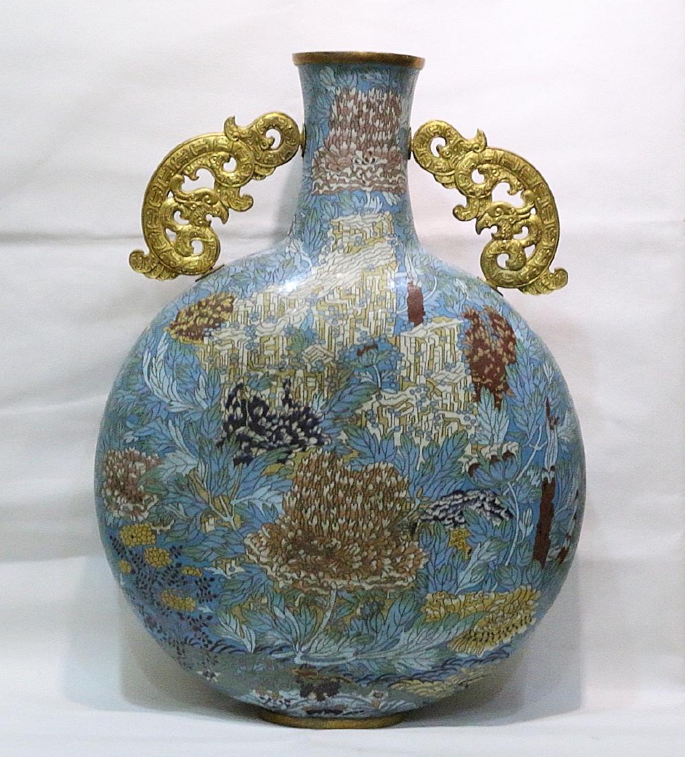 CHINESE BRONZE CLOISONNE MOONFLASK (1 of 5)