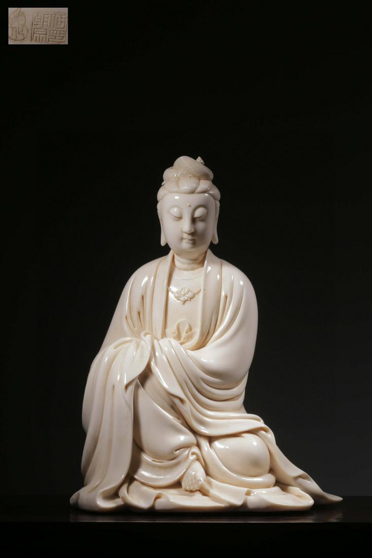 CHINESE WHITE GLAZED GUANYIN (1 of 6)