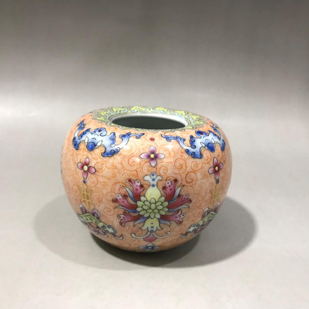 CHINESE FAMILLE ROSE WATER POT ,JIAQING MARK (1 of 6)