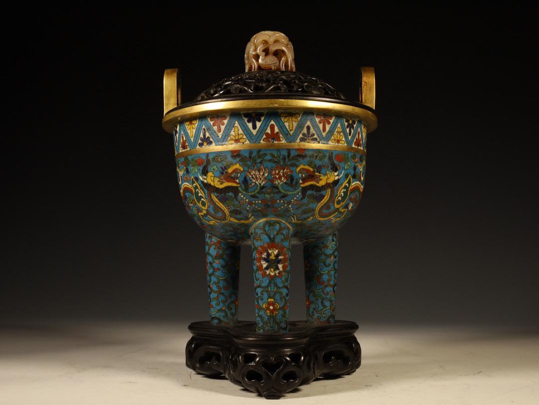 CHINESE CLOISONNE CENSER (1 of 6)