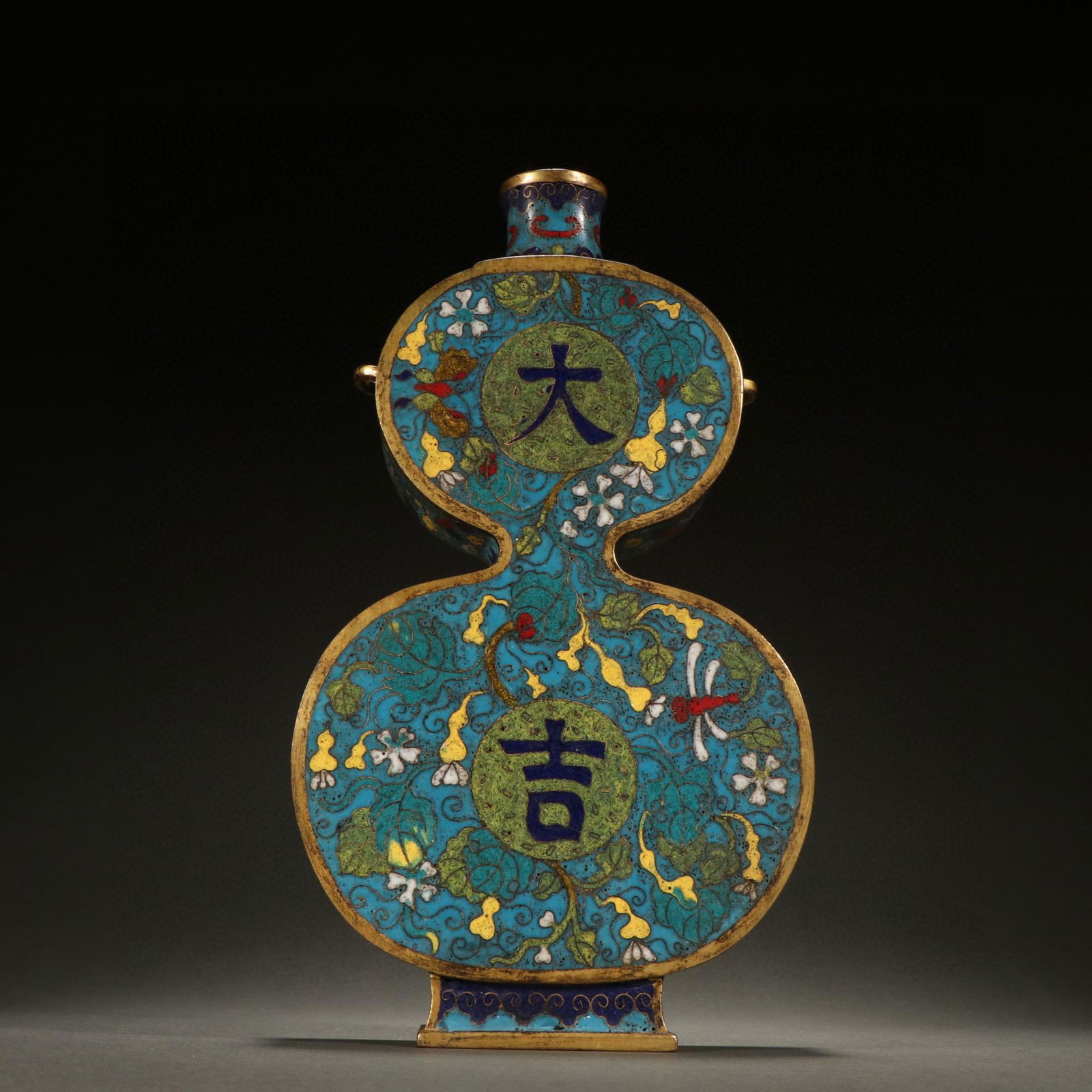 CHINESE CLOISONNE GOURD VASE (1 of 6)