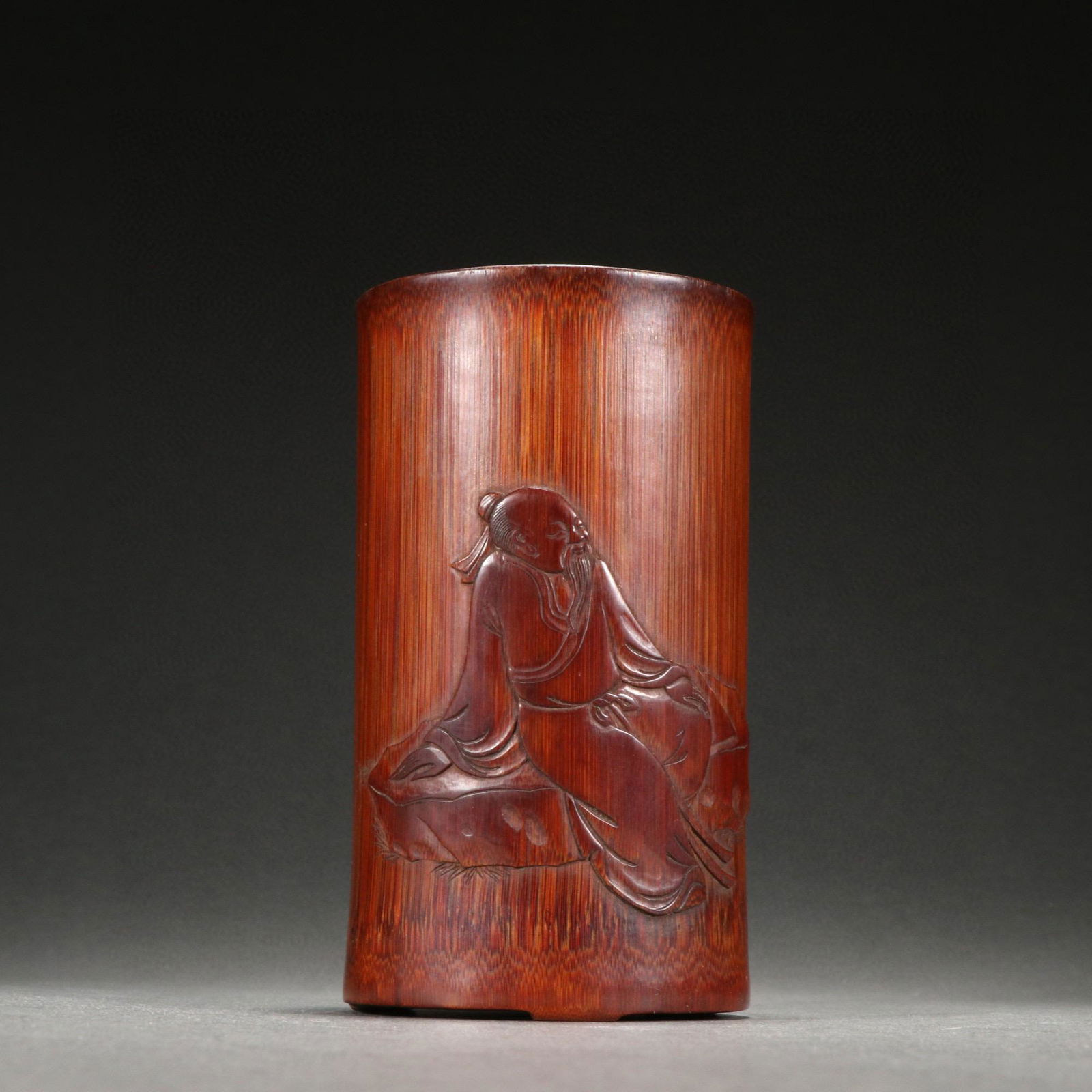 CHINESE CARVED BAMBOO BRUSHPOT (1 of 6)