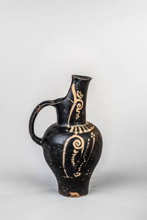 Faliscan Oinochoe (Shape VII): Ceramic Vessel11" x 5"