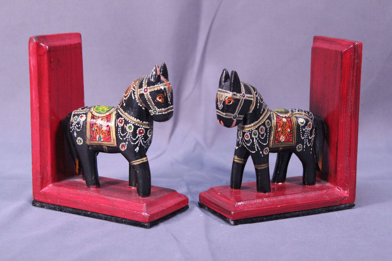 A pair wooden bookends (1 of 6)