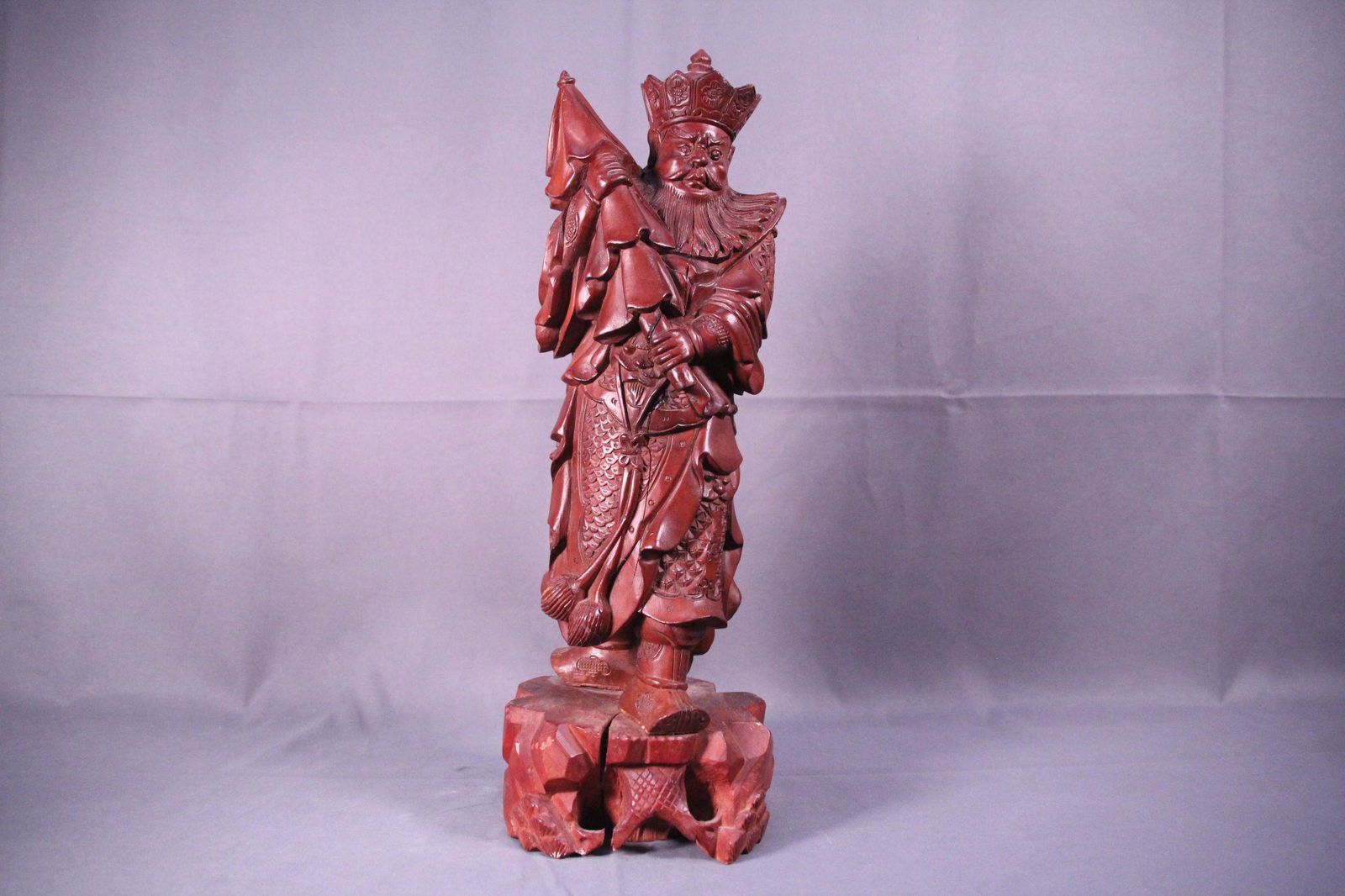 Chinese carved statue (1 of 6)