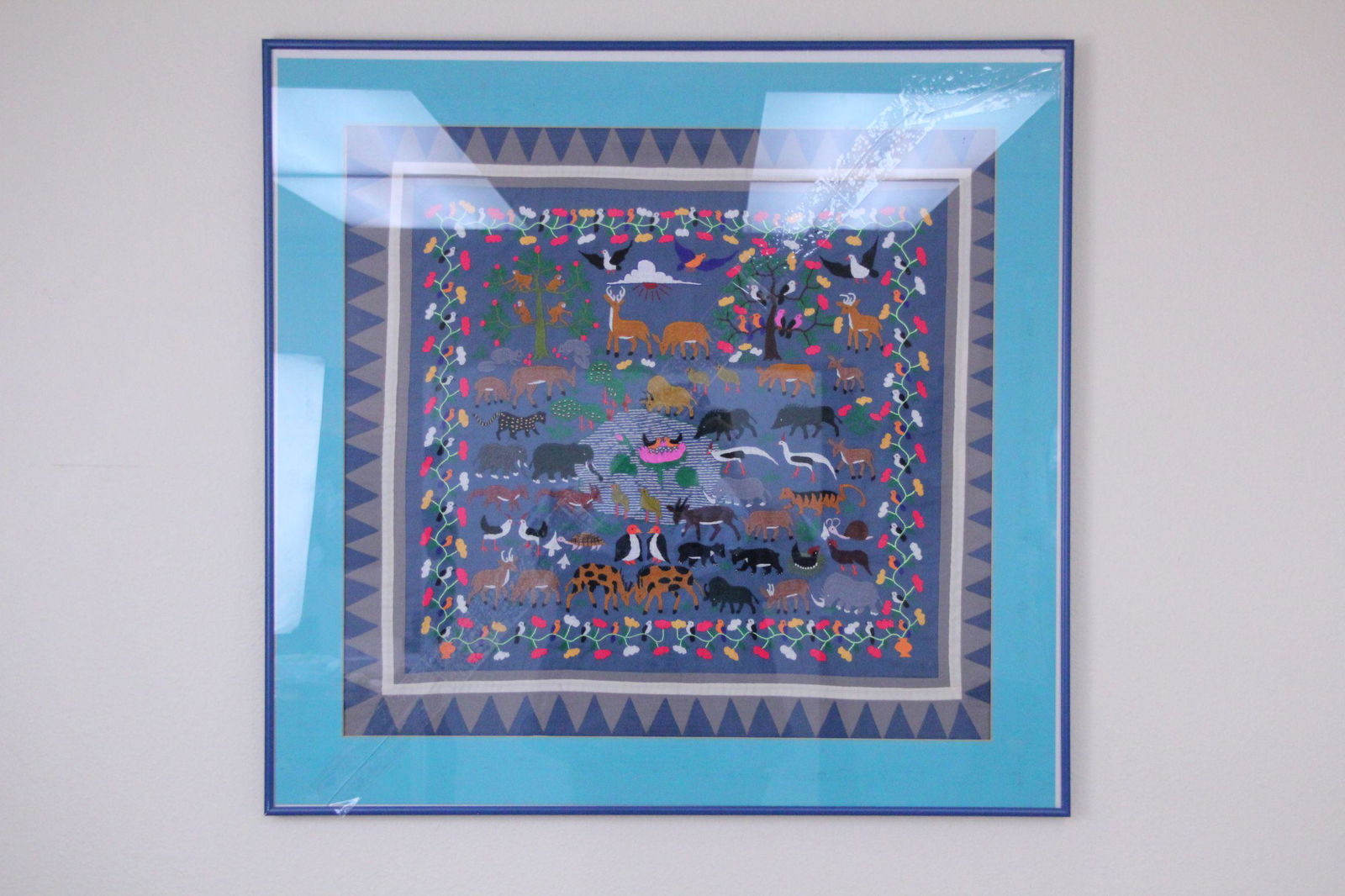 An Africa framed textile (1 of 6)