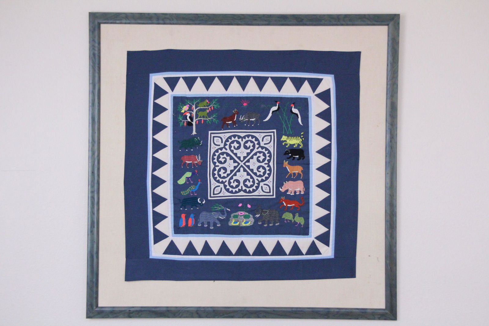 An Africa framed textile (1 of 6)