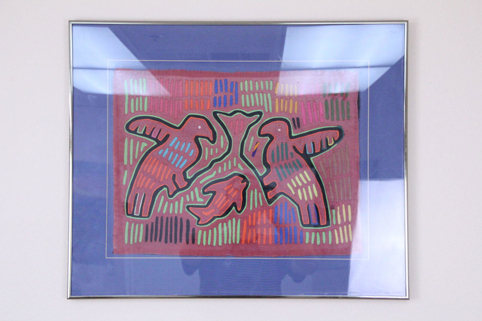 An Africa framed textile (1 of 6)