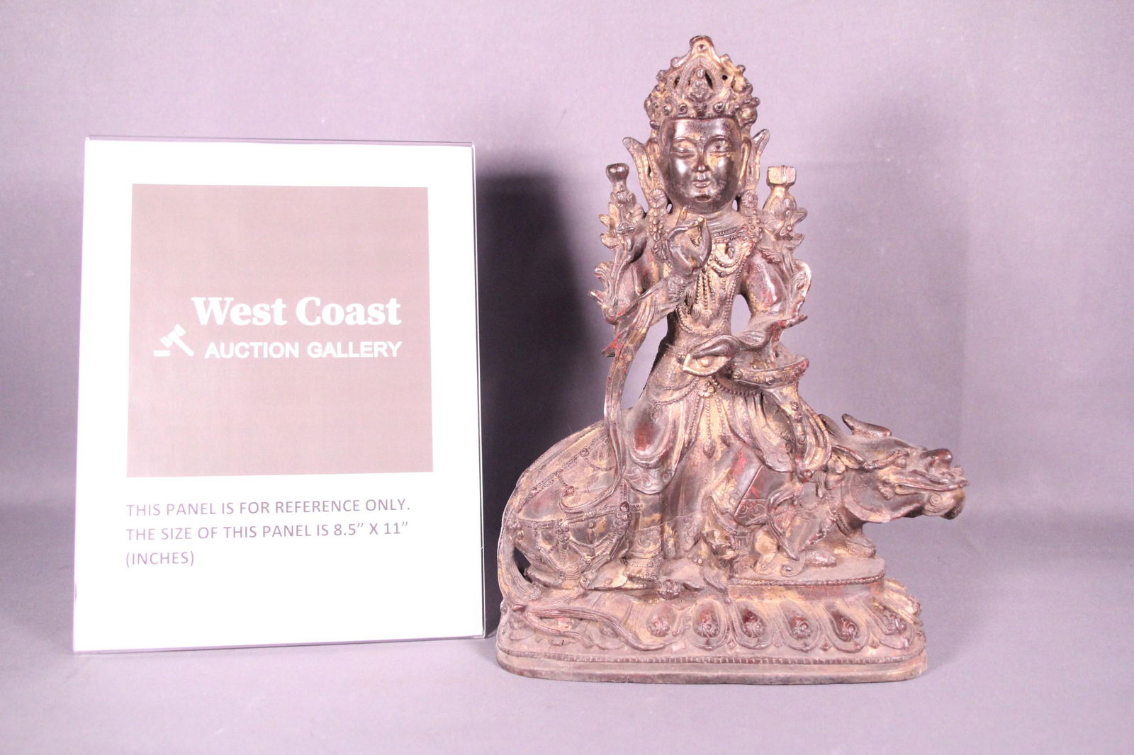 Chinese bronze buddha statue (1 of 6)