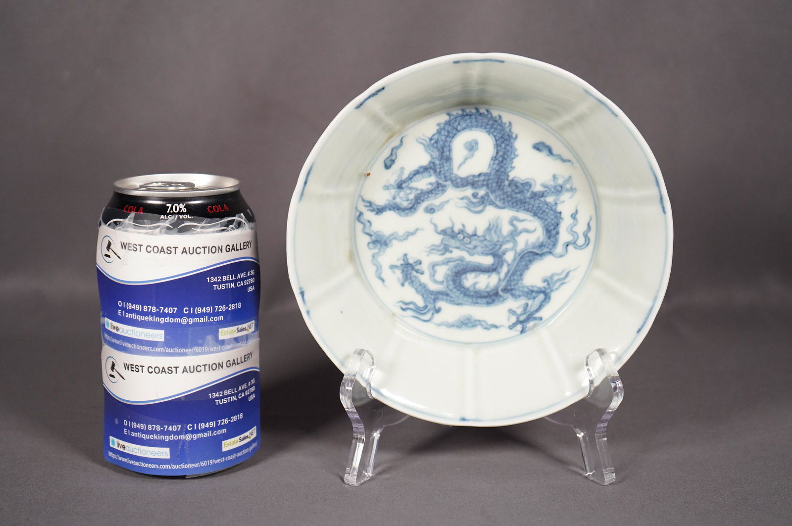 Chinese vintage b/w dragon washer (1 of 6)