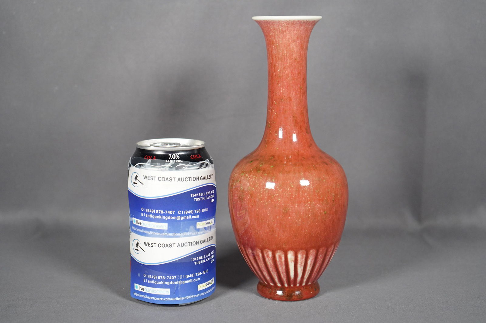 Chinese peachbloom porcelain vase (1 of 6)