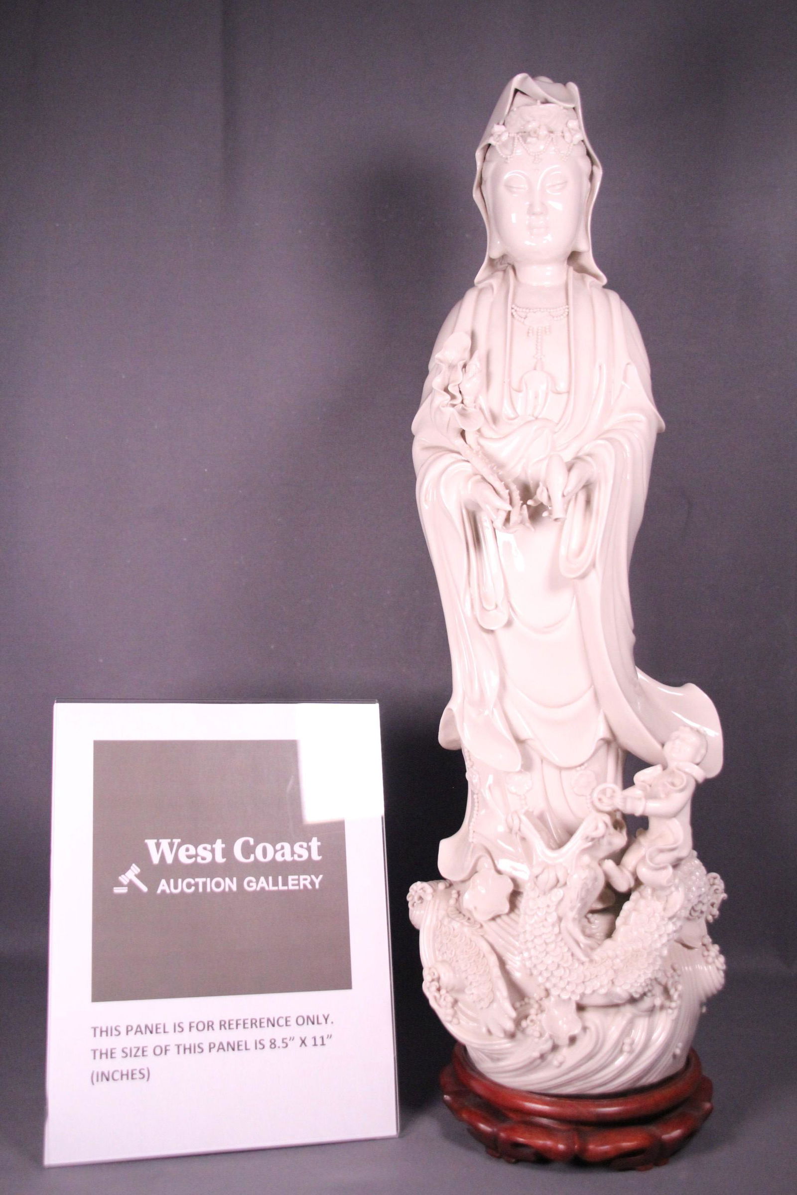 Chinese white glazed buddha statue (1 of 6)