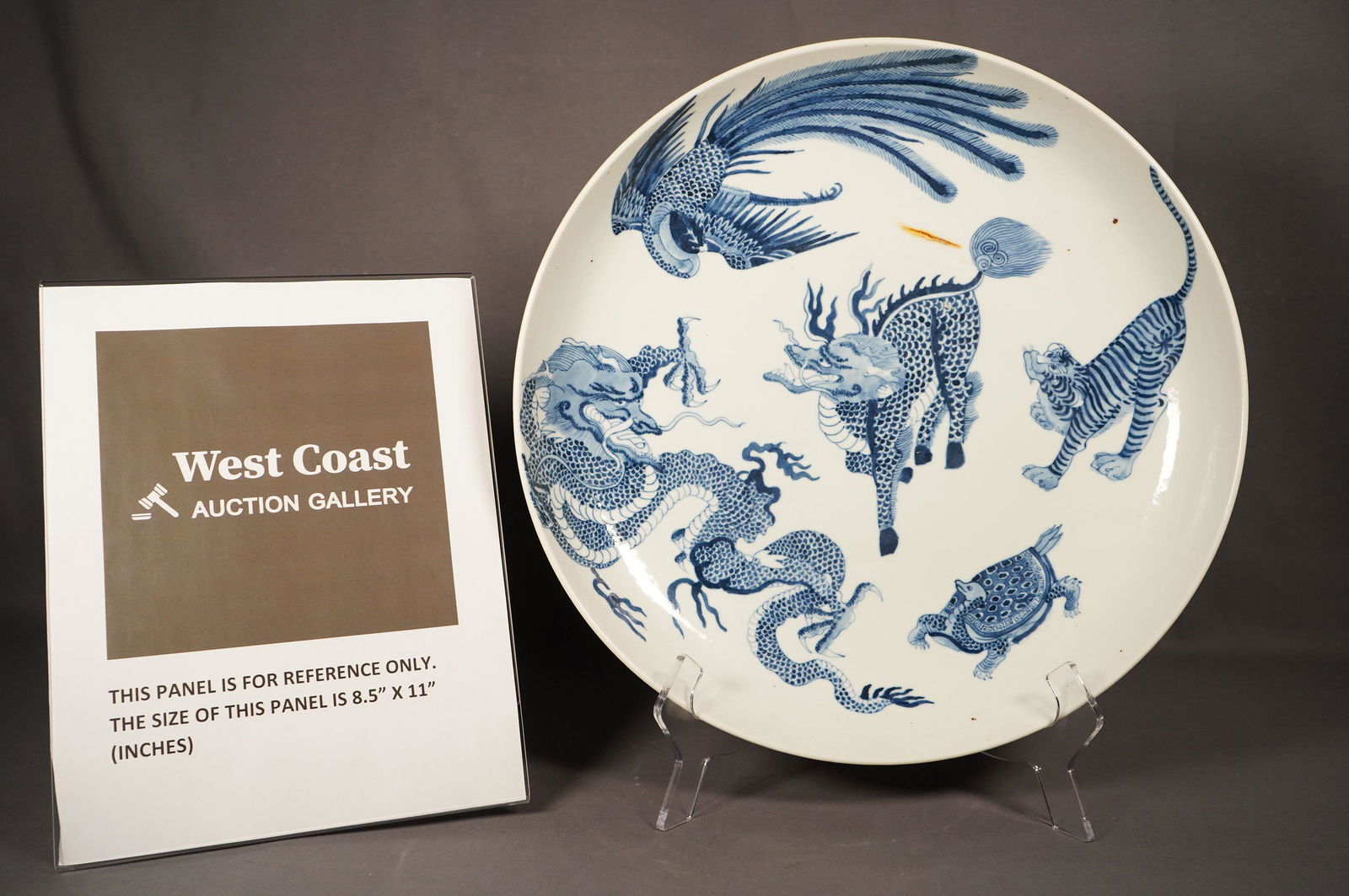 Chinese large b/w plate (1 of 6)